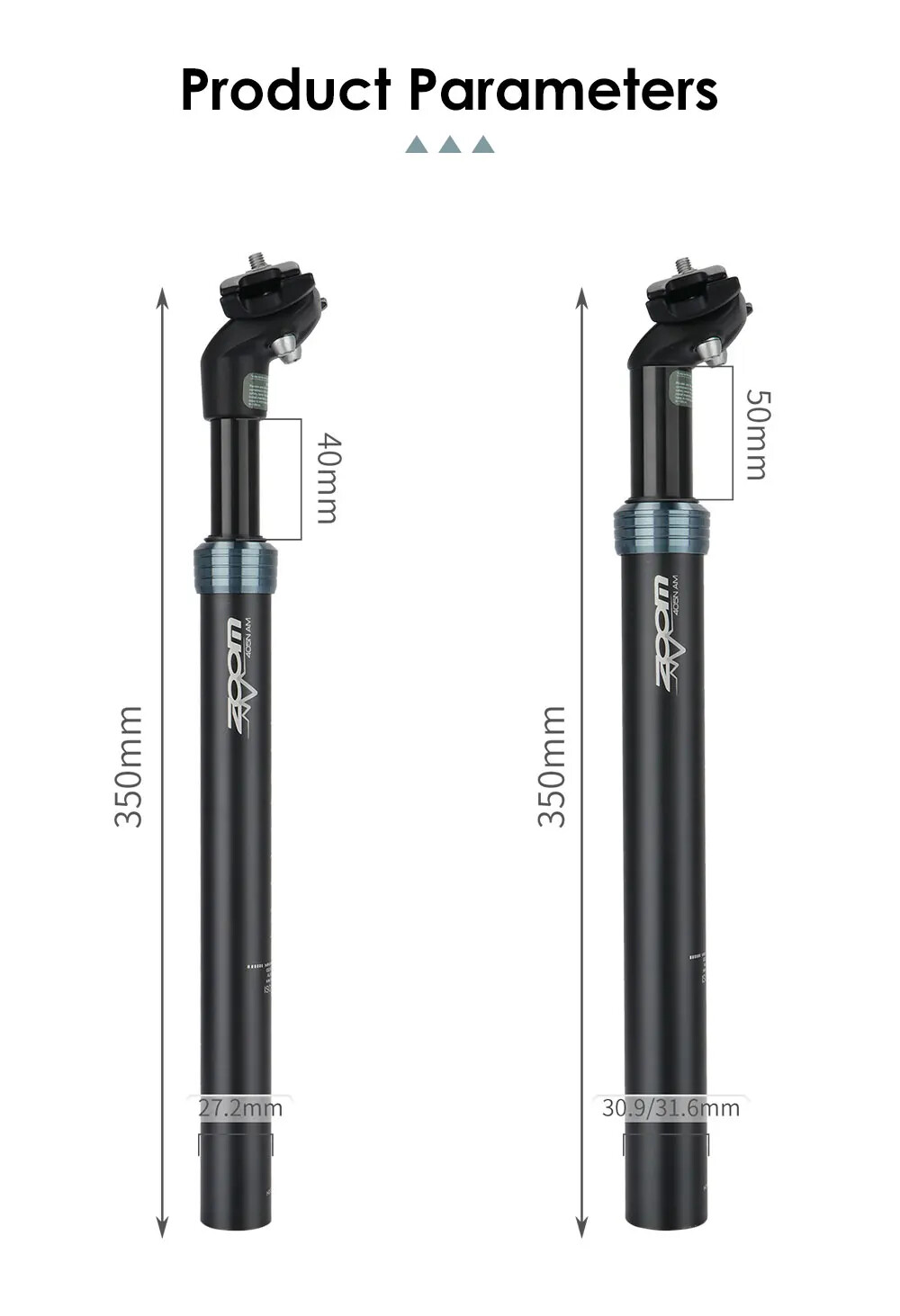 Road MTB Bike Suspension Seapost 27.2/30.0/30.4/30.9/31.6/33.9mm Saddle Tube