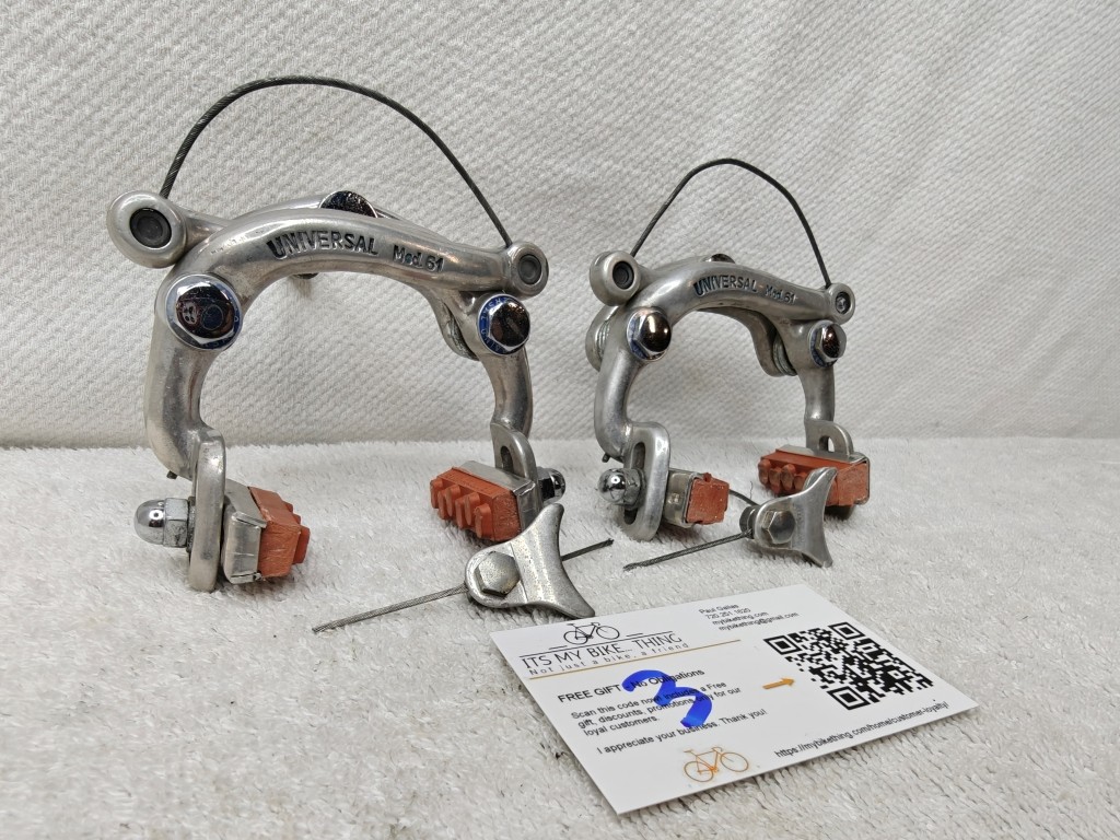Universal Mod 61 Centerpull Brake Calipers Set F+R | Complete | 1960s Olmo