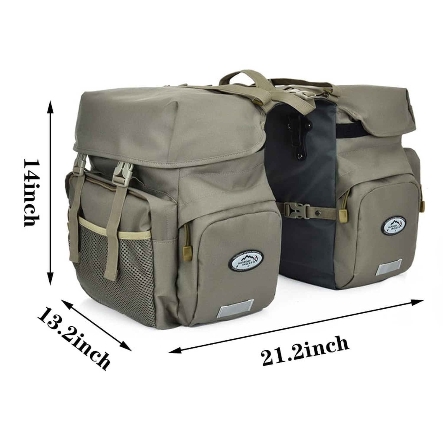 50L Panniers Bike Bags, Waterproof Bike Panniers Made of High-Density 600D Po…