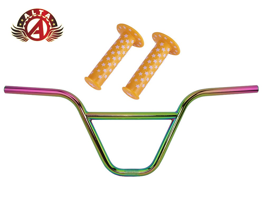 Alta 720 Bars Oil Slick w/ Yellow/White Grips BMX BMX Freestyle Bike