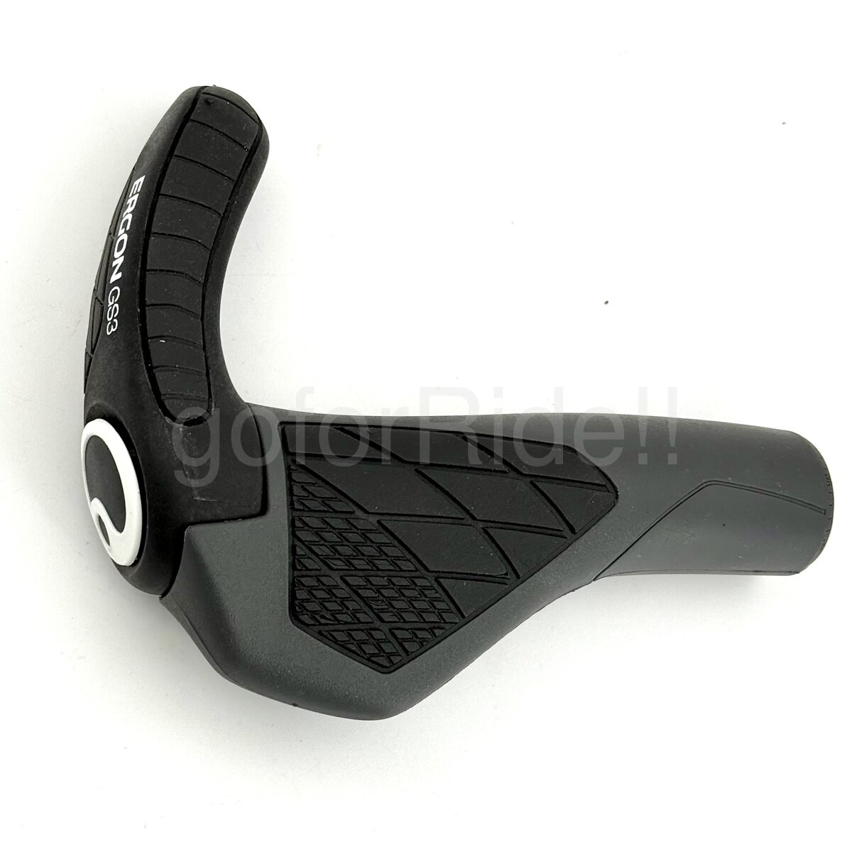 Ergon GS3 Large E-MTB Lock-On Grips Pair 3-Finger Bar End Anti-Slip Gray/Black