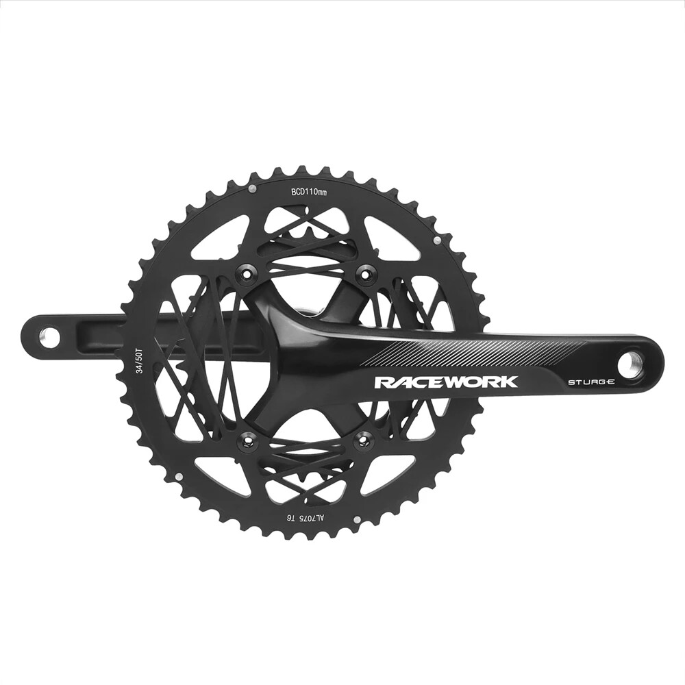 Road Bike Crankset 2×10/11 Speed 170MM Crank Arms 53-39T 110BCD Double Sprocket