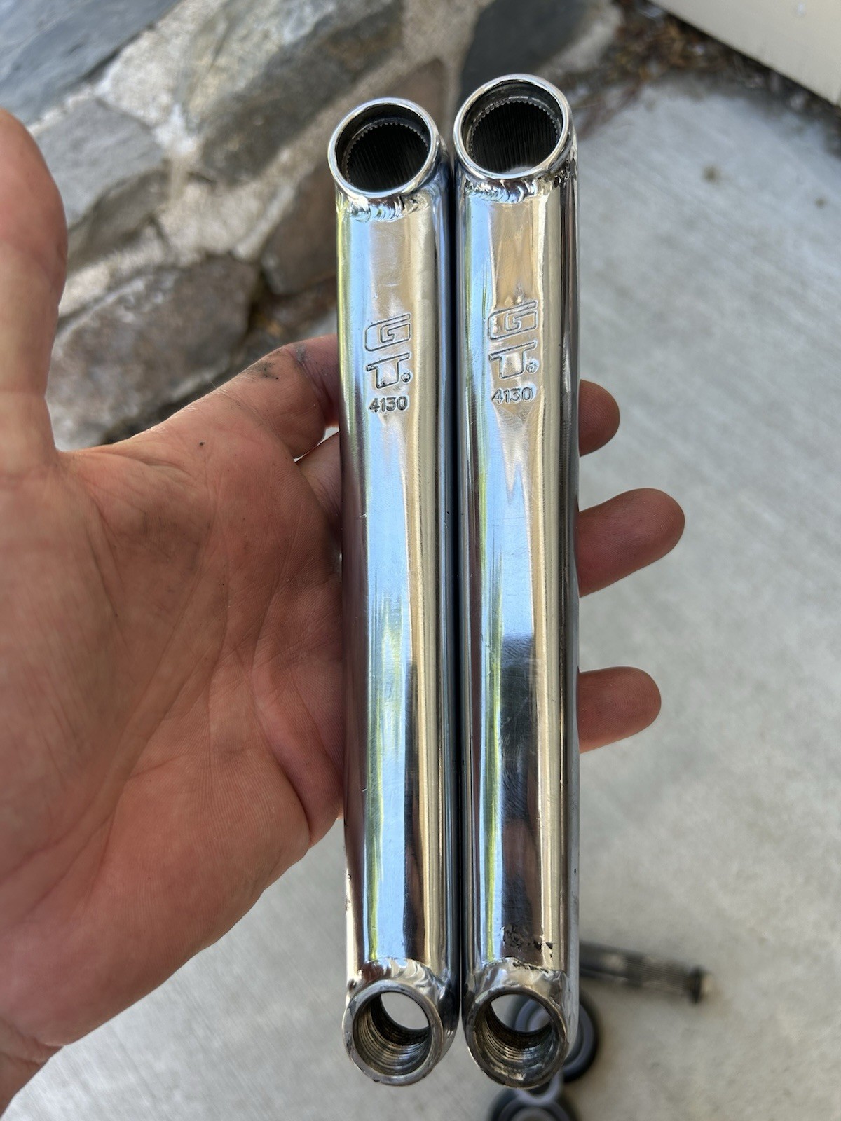 GT 3 Piece Cranks 180mm Power Series Chromoly Cranks