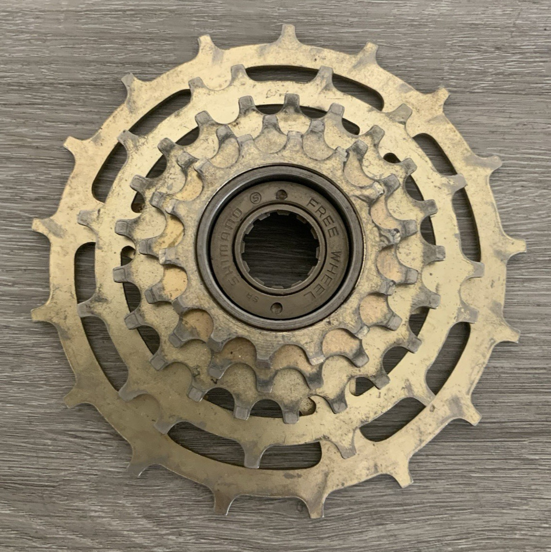 SHIMANO FREEWHEEL 5 SPEED 14-(34) 17 TOOTH BRITISH SPACING GOLD