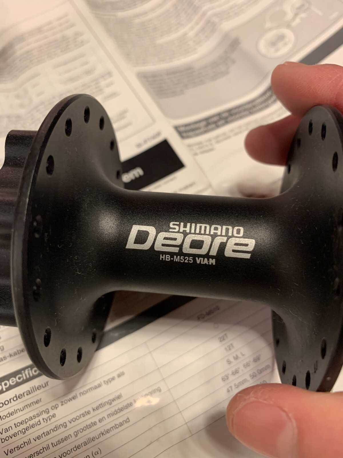 Shimano Deore Front Hub HB-M525 36 Holes 100MM 9Sp NOS