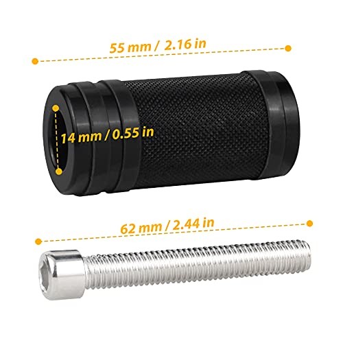 Shifter Peg Motorcycle Shift Lever Black CNC Billet Foot Pegs Compatible with