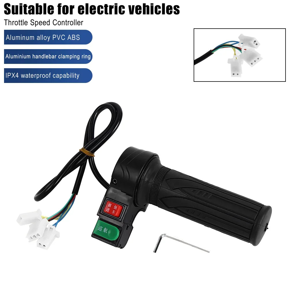 Accelerator Throttle Handle Grip Electric Bike Scooter Bicycle Speed Controller