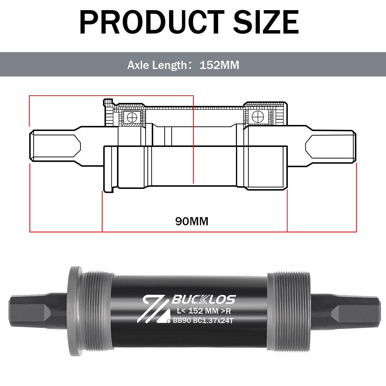 Bicycle Square Taper Bottom Bracket BB68 MTB Road Folding Bike Crank Bearings US