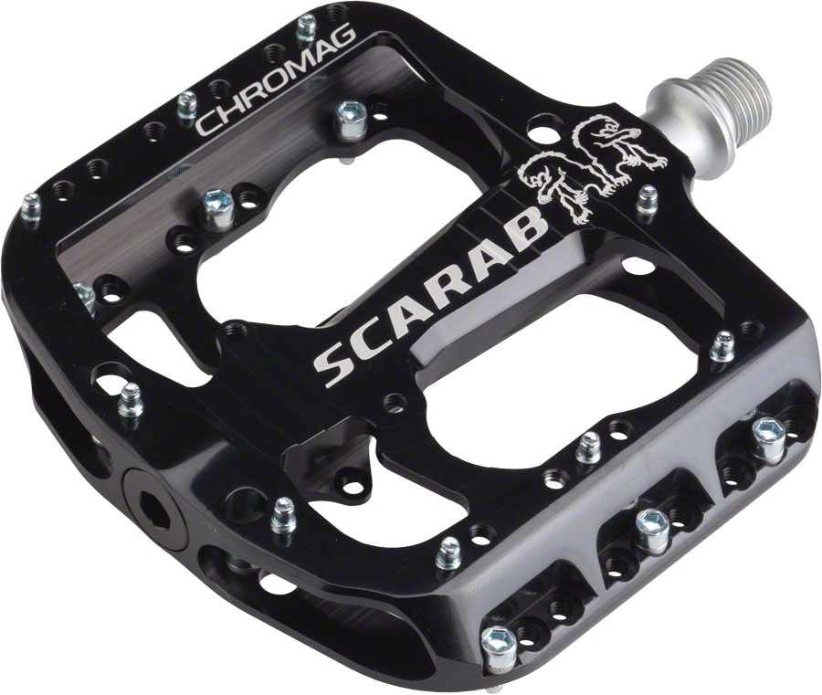 Chromag Scarab Platform Pedals 9/16″ Concave Aluminum Body 24 Tunable Pins Black