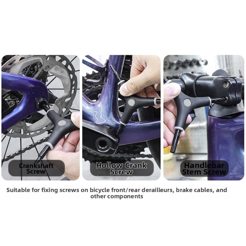 Bicycle Maintenance Triple Internal Hex Wrench Tool for 4 5 6mm Hex Screws