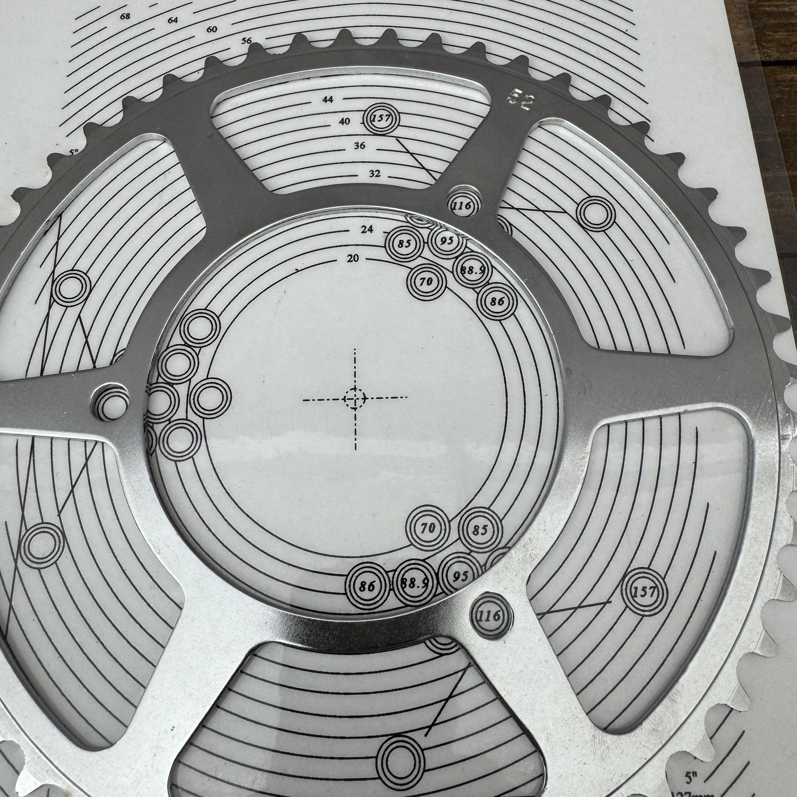 Vintage Specialites Nervar 52T Chainring 3-Bolt 116 BCD Steel Made in France