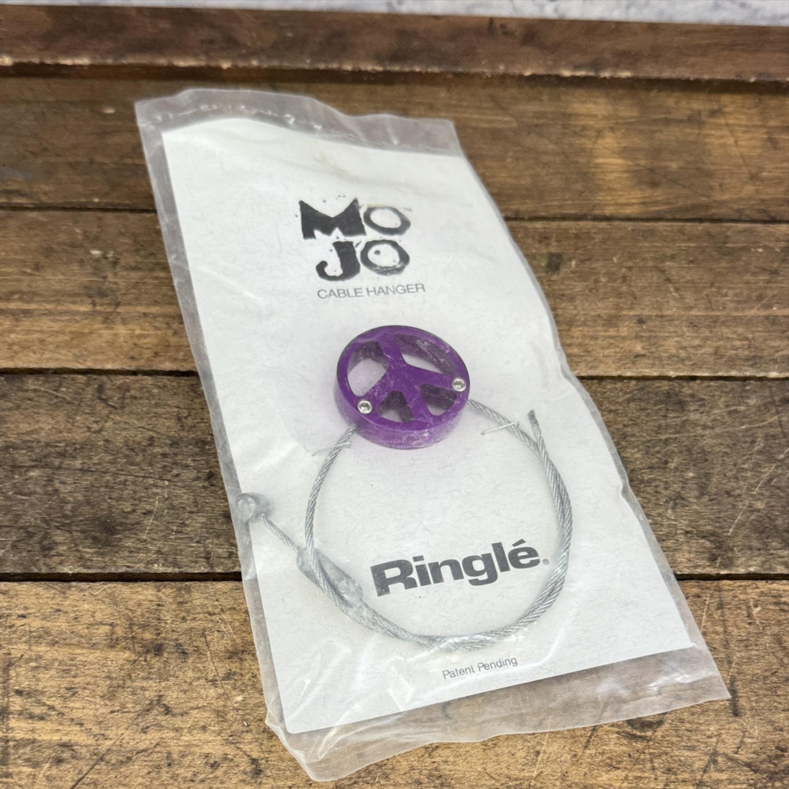Vintage Ringle MoJo Brake Cable Hanger Purple NOS Cantilever 90s MTB Peace Sign