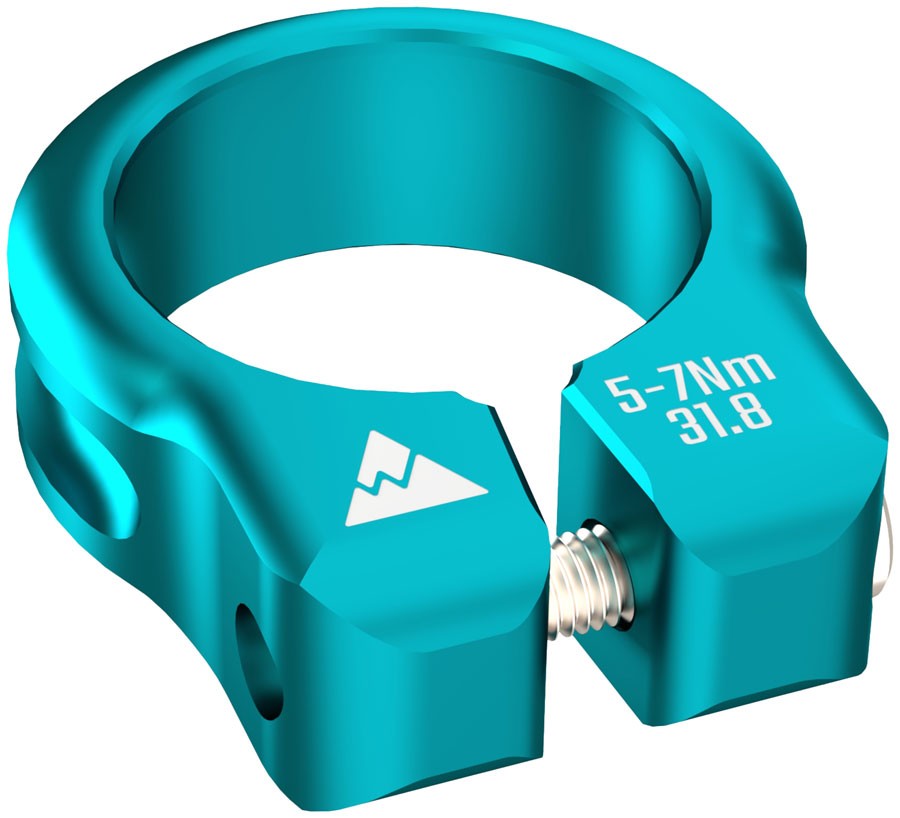 Seatpost Clamps – Wheels Manufacturing Seatpost Clamp – 34.9mm, Bolt-On, Teal –