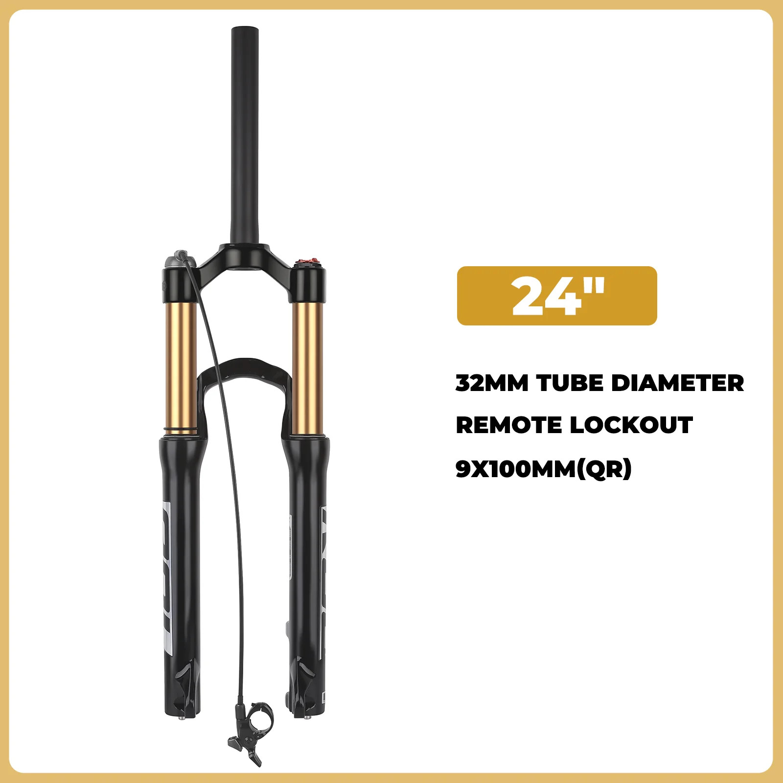 20/24 Inch Bicycle Suspension Air Fork Remote Manual Lockout Fork 100mm Travel