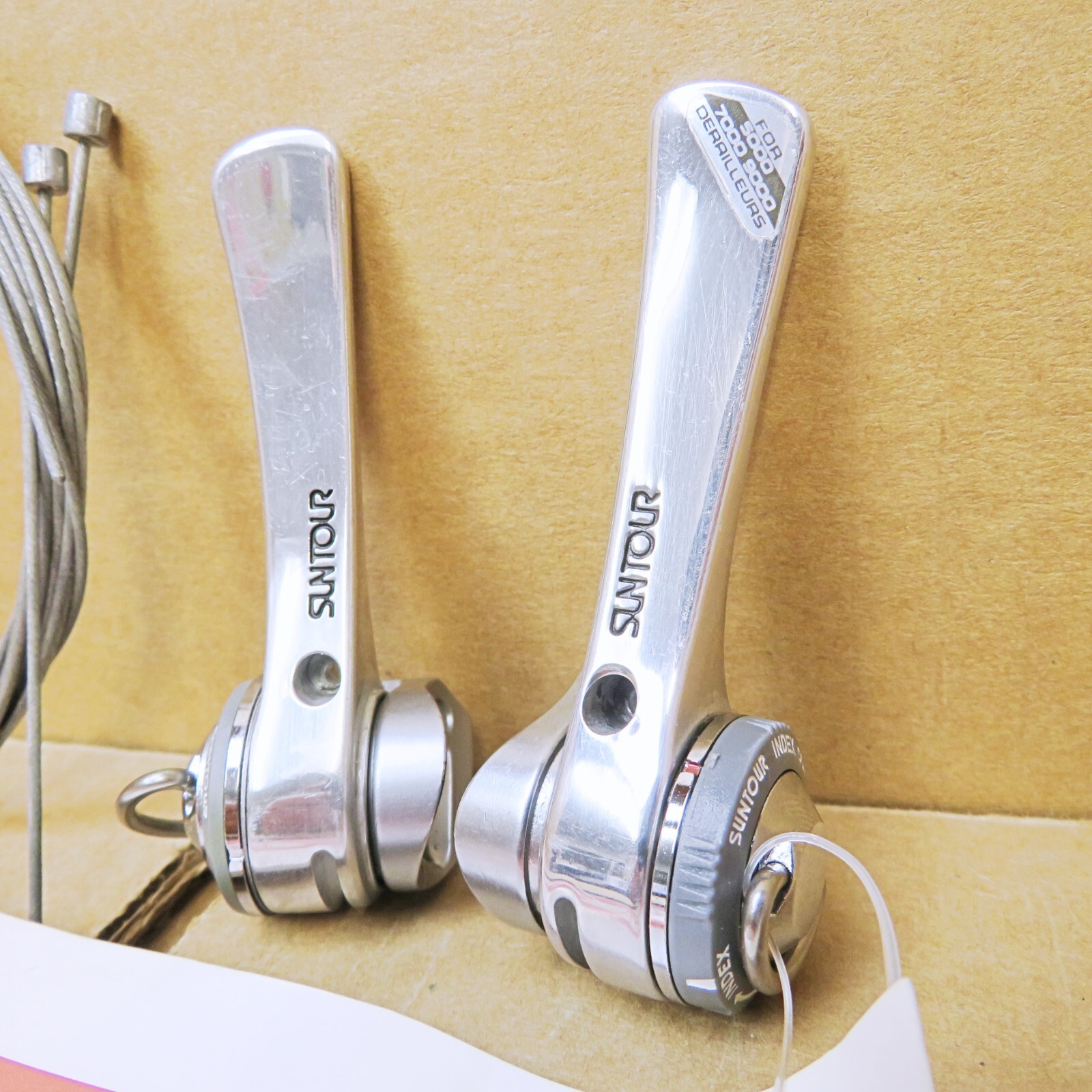 Lot of Two (2) NOS Suntour Edge Shifter Sets…6-Spd Index or 5/6/7-Spd Friction