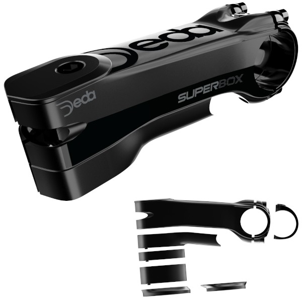 New Deda Elementi SuperBox DCR stem alloy 31.7mm x 9cm 1-1/8″ Polish on Black