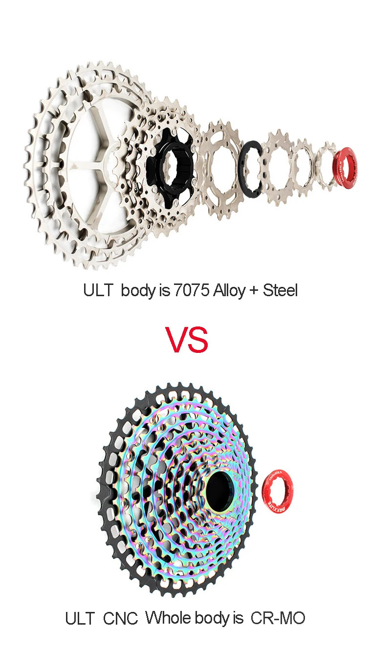 11 Speed 12 Speed Freewheel HG MTB Cassette Maxxlite Bicycle Cassette Ultralight