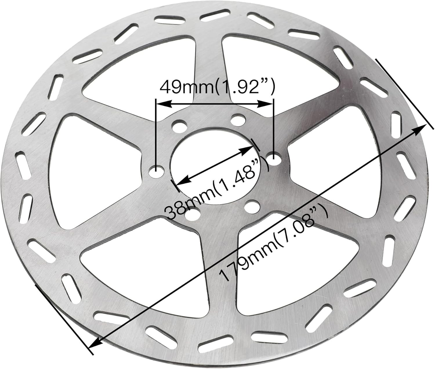 180mm Mini Bike Disc Brake Rotor with Pads for Motovox, Mega Moto, Baja Doodle B