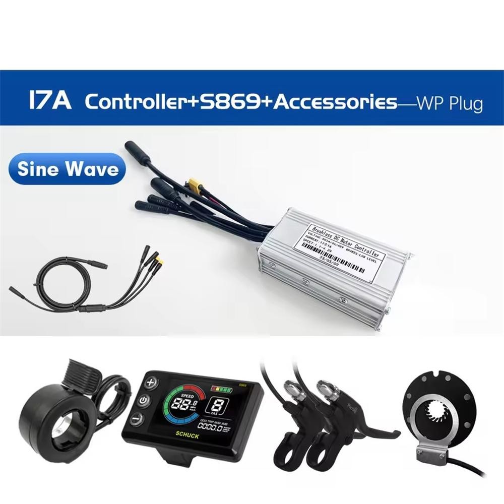 E-bike 17A 26A 30A 3 Mode Sine Wave Controller 36V 48V 250W-1000W w/ Display Set
