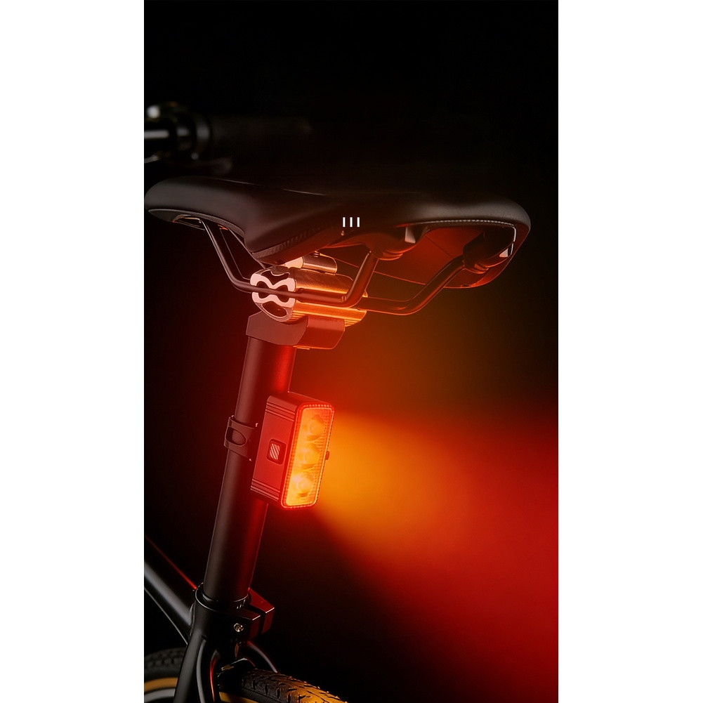 Front Rear LED Bike Light Set USB Rechargeable Quick Release Strap Mount