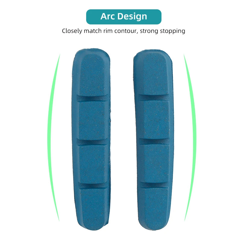 Carbon Rim Brake Pads Cork Compound Road Bike Caliper Braking Inserts for Carbon