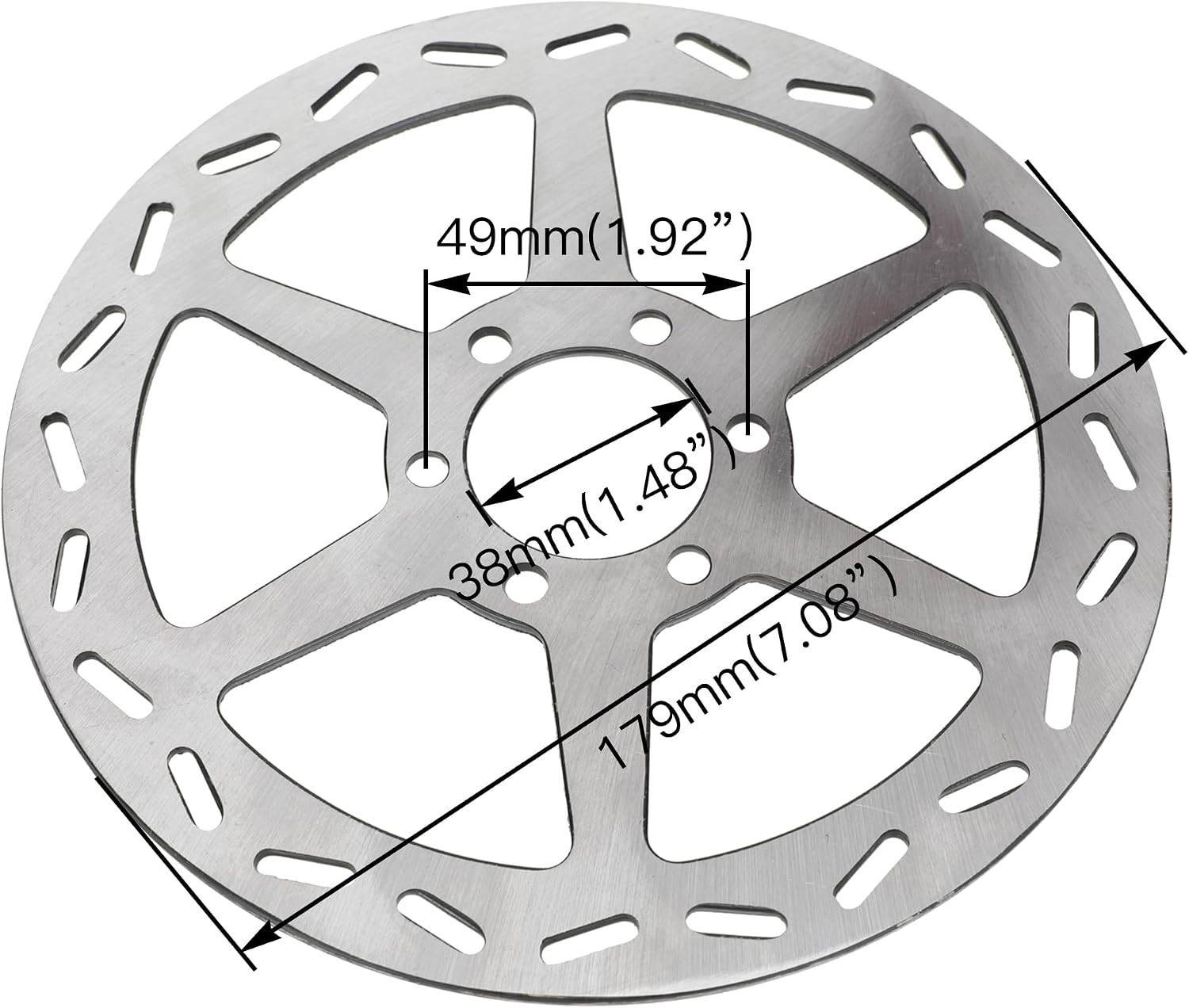 180mm Mini Bike Disc Brake Rotor with Pads for Motovox, Mega Moto, Baja Doodle B
