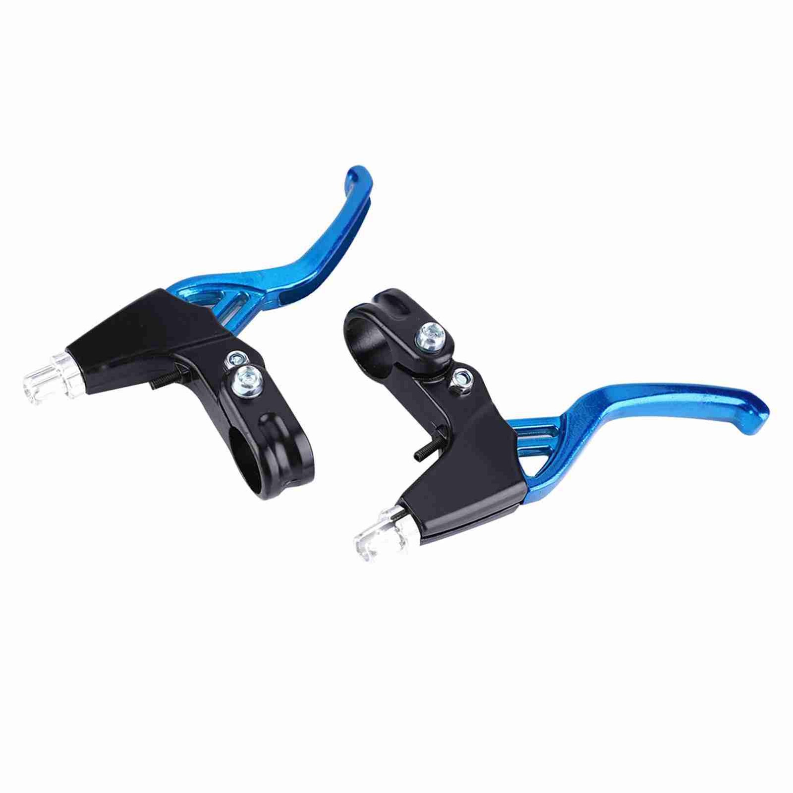 (Blue) 1Pair Alloy Brake Levers Lightweight Durable For Mountain Bikes Excellent