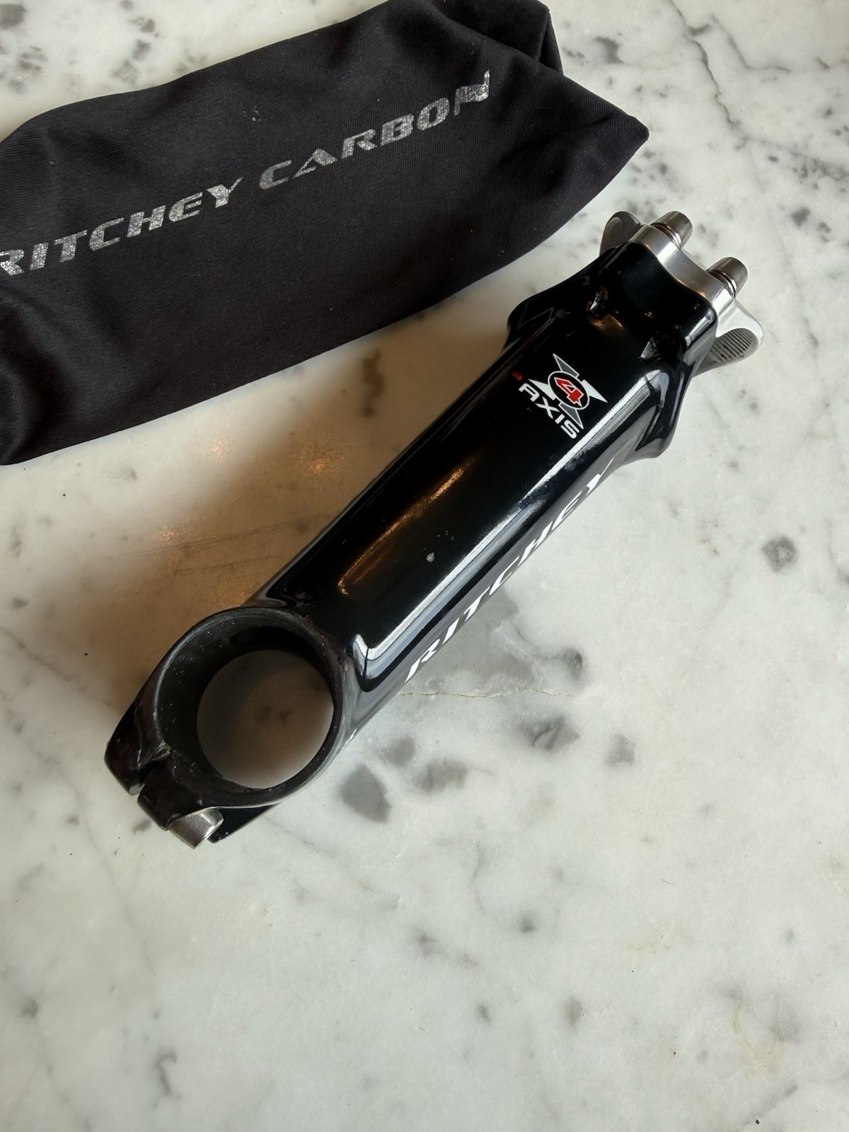 Ritchey WCS Axis 4 Aluminum Bicycle Stem, 110mm, 6° Rise/Drop, Threadless, 137g