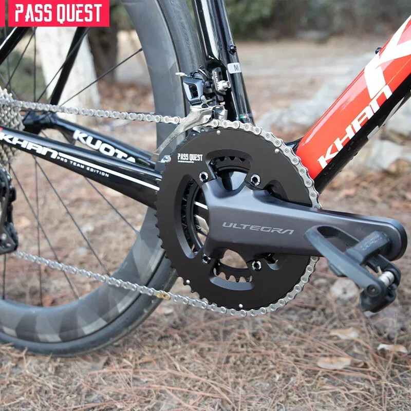 110bcd 4 Bolts Double Chainring 54T-35T Road Bicycle Crankset Round Chainwheels