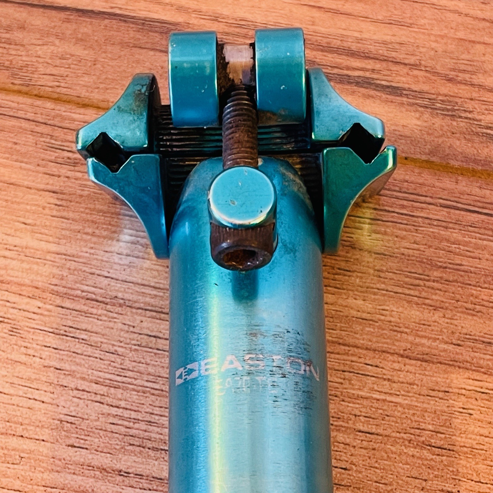 Vintage Ringle Moby Seatpost 27.2 350 Blue Ano Yeti Turquoise CRACKED PARTS ONLY