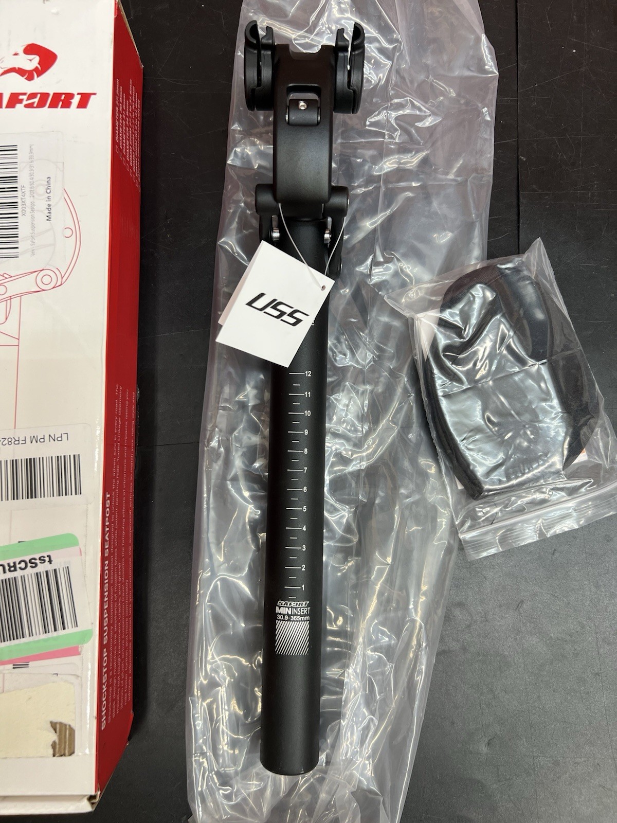 SAFORT SP18 Suspension Seatpost 30.9 x 365mm Aluminum Alloy Black MTB Bike