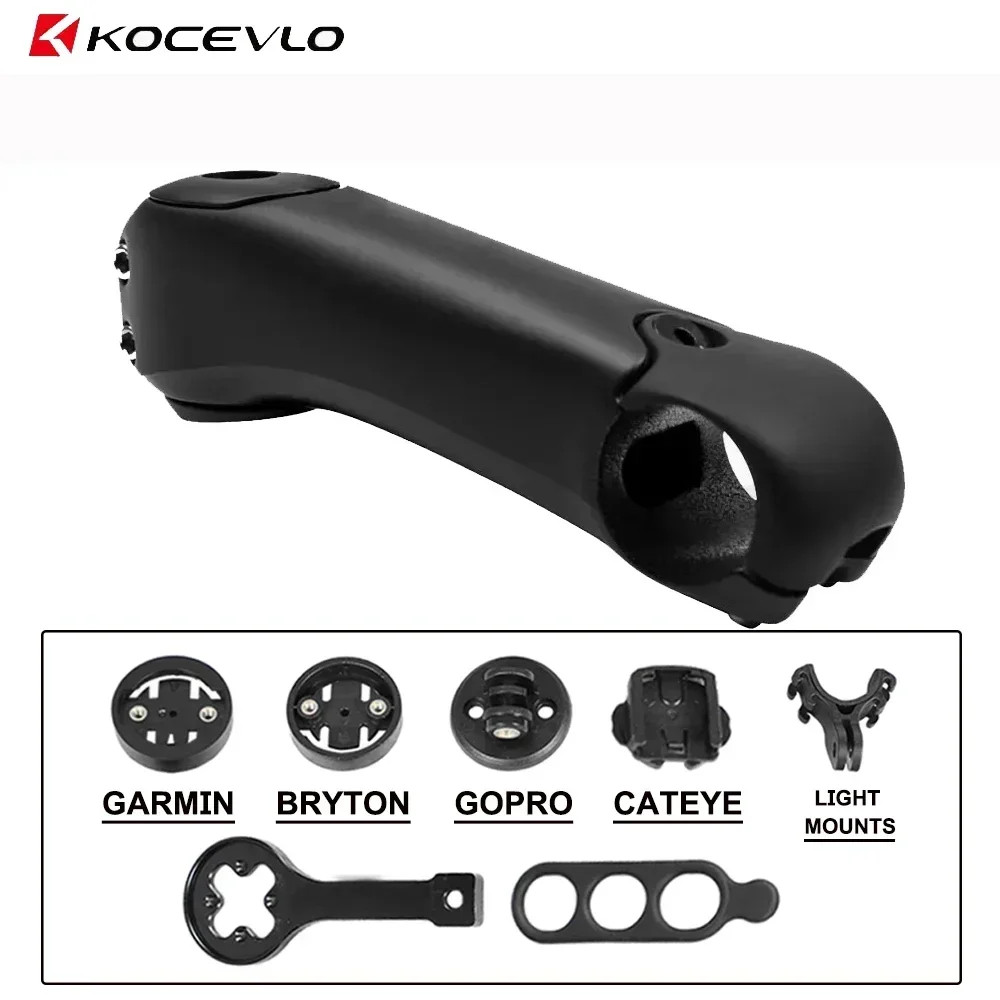 Mountain/Road Bicycle Carbon Stem 3 Degrees Adjust with Computer Mounts