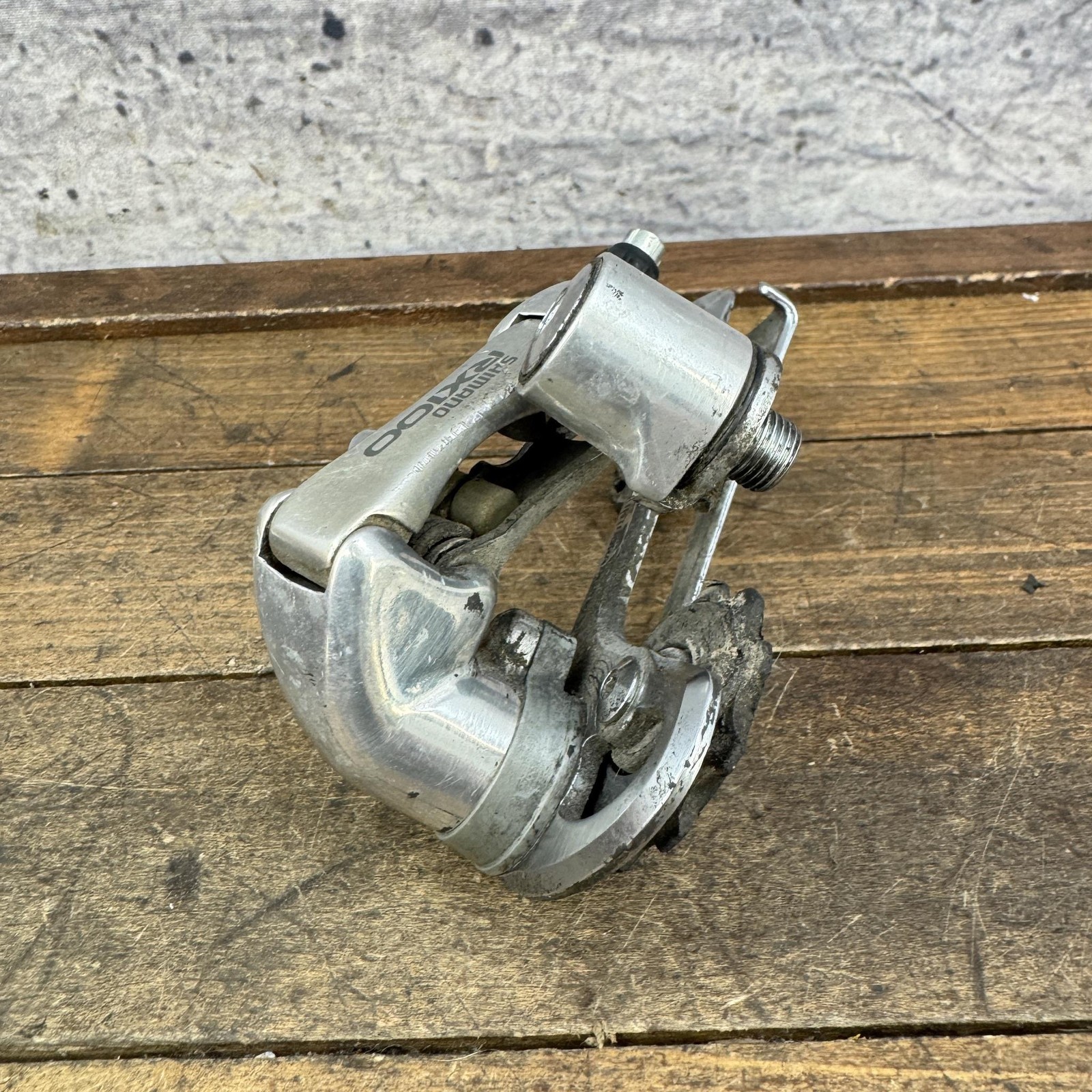 Vintage Shimano RX100 Rear Derailleur RD-A551 LONG Cage Silver Bolt-On Japan