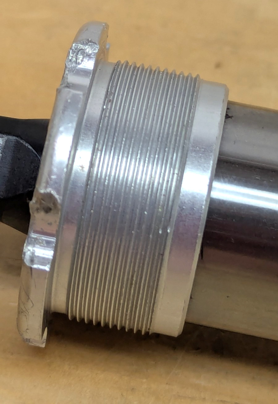 Vintage Campagnolo Bottom Bracket 68mm 116mm 1.37×24 BSA ISO English Silver
