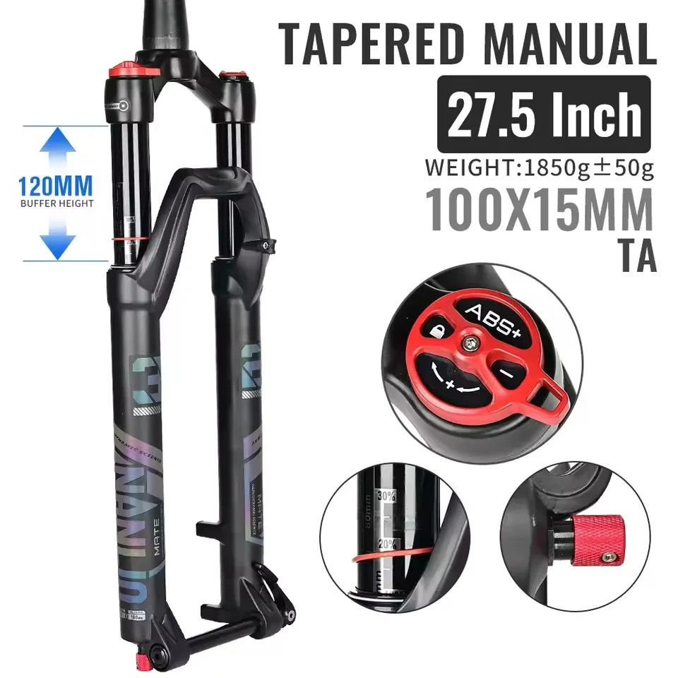 26/27.5/29er MTB BicycleRebound Adjust Lockout Boost Air Fork 120/140mm Travel