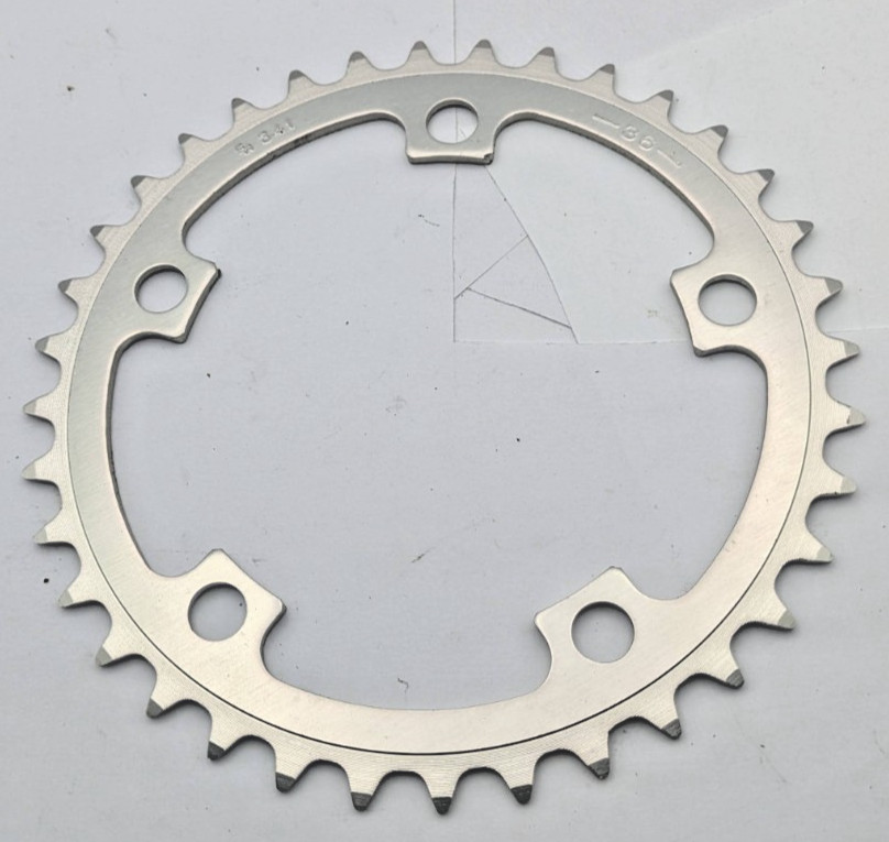 SAKAE SR 341 NEW NOS 36 TOOTH 36T ALUMINUM CHAINRING 110MM BCD SILVER 5-ARM