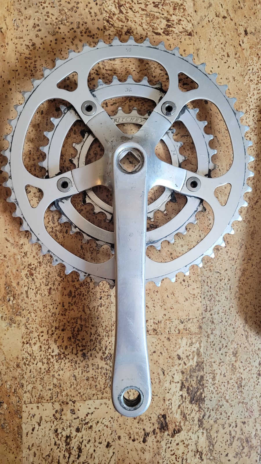 Used Ritchey Logic Triple Crankset 180mm Sugino Square Taper 110/74