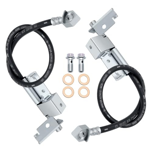 Brake Hose Front Driver & Passenger Side Compatible with 1999-2006 Chevy