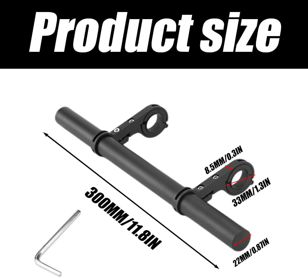 Bike Handlebar Extender, 11.8 Inch Double Bicycle Handlebar Extension Bracket, M