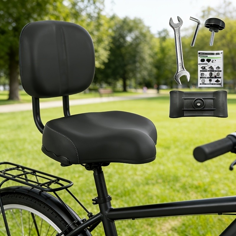 Bicycle Saddle Bike Seat with Soft Back Tricycle Seat for Mountain Bike