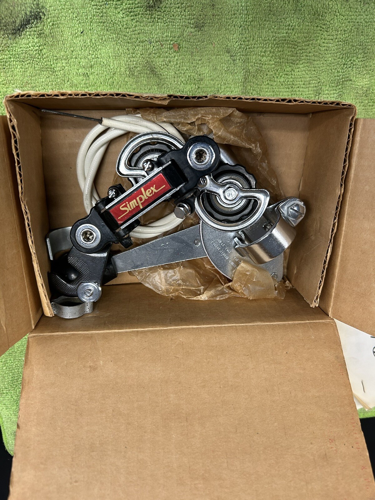 RARE VINTAGE SIMPLEX 5 SPEED STICK SHIFT LEVER RED MUSCLE BIKE IN BOX