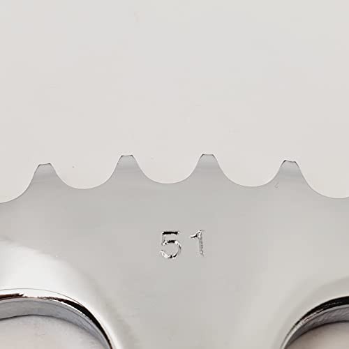 51 Tooth Belt-to-Chain Drive Conversion 5-Spoke Rear Chrome Sprocket with