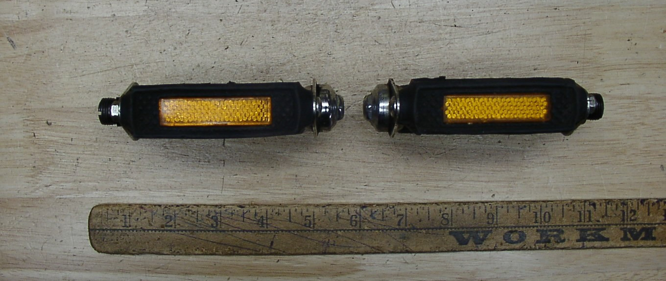 Vntg NOS UNUSED Bicycle Pedals W/Reflectors,3-1/2″ X 7/8″,Made In England,READ!