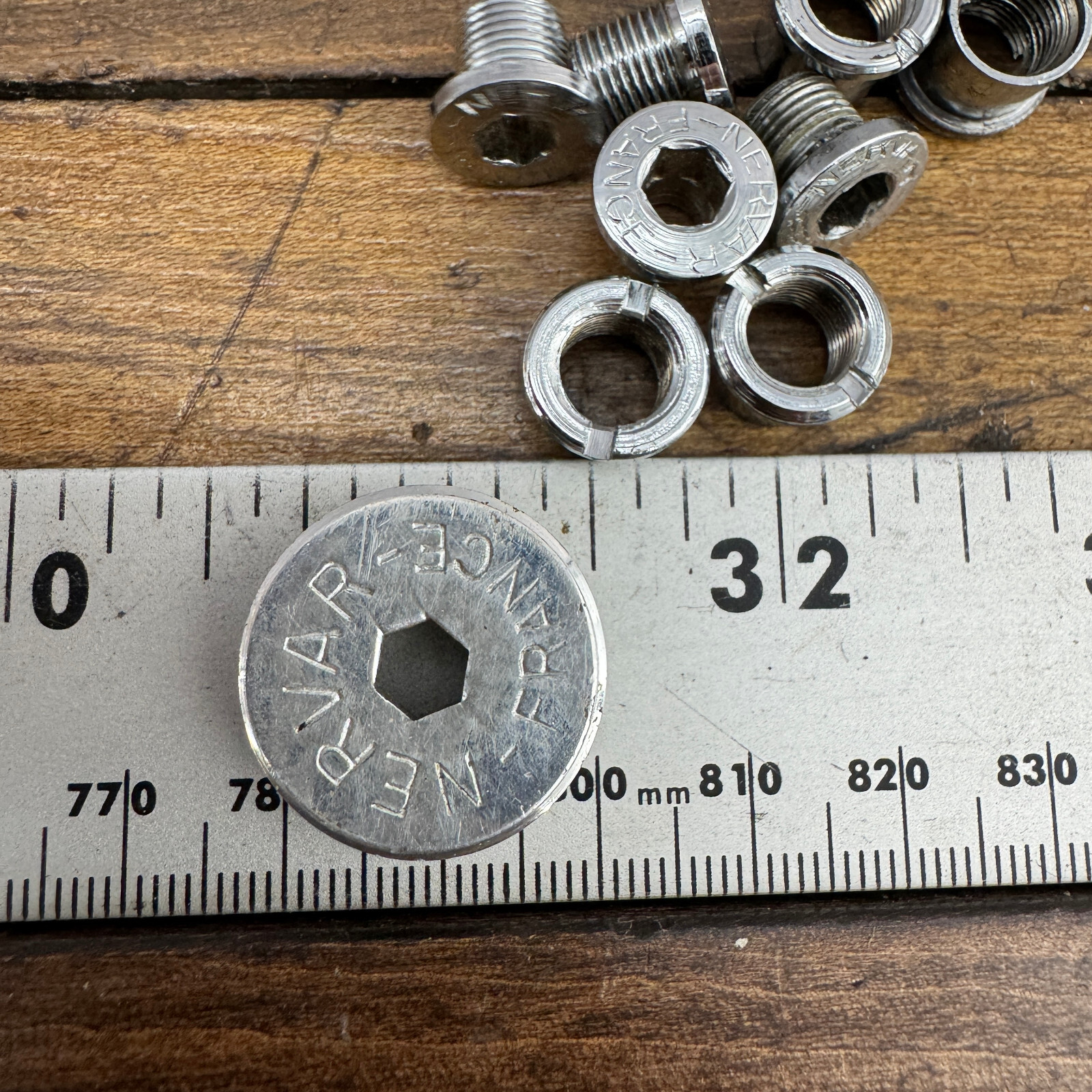 Vintage Nervar Dust Cap Single Crank Arm Chainring Bolt 1970s 1980s France