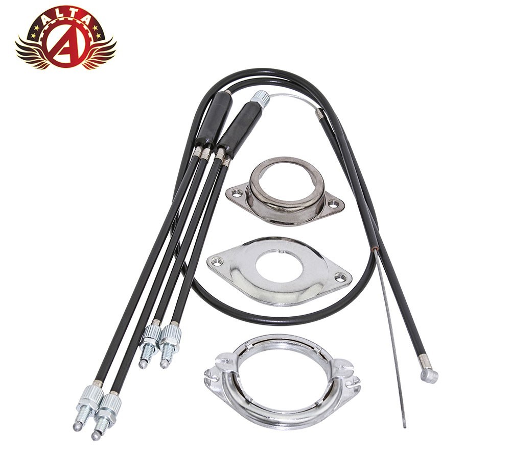 ALTA BMX Bicycle 1″ Rotor Set Chrome With Black Cables FREESTYLE BIKE Rotor