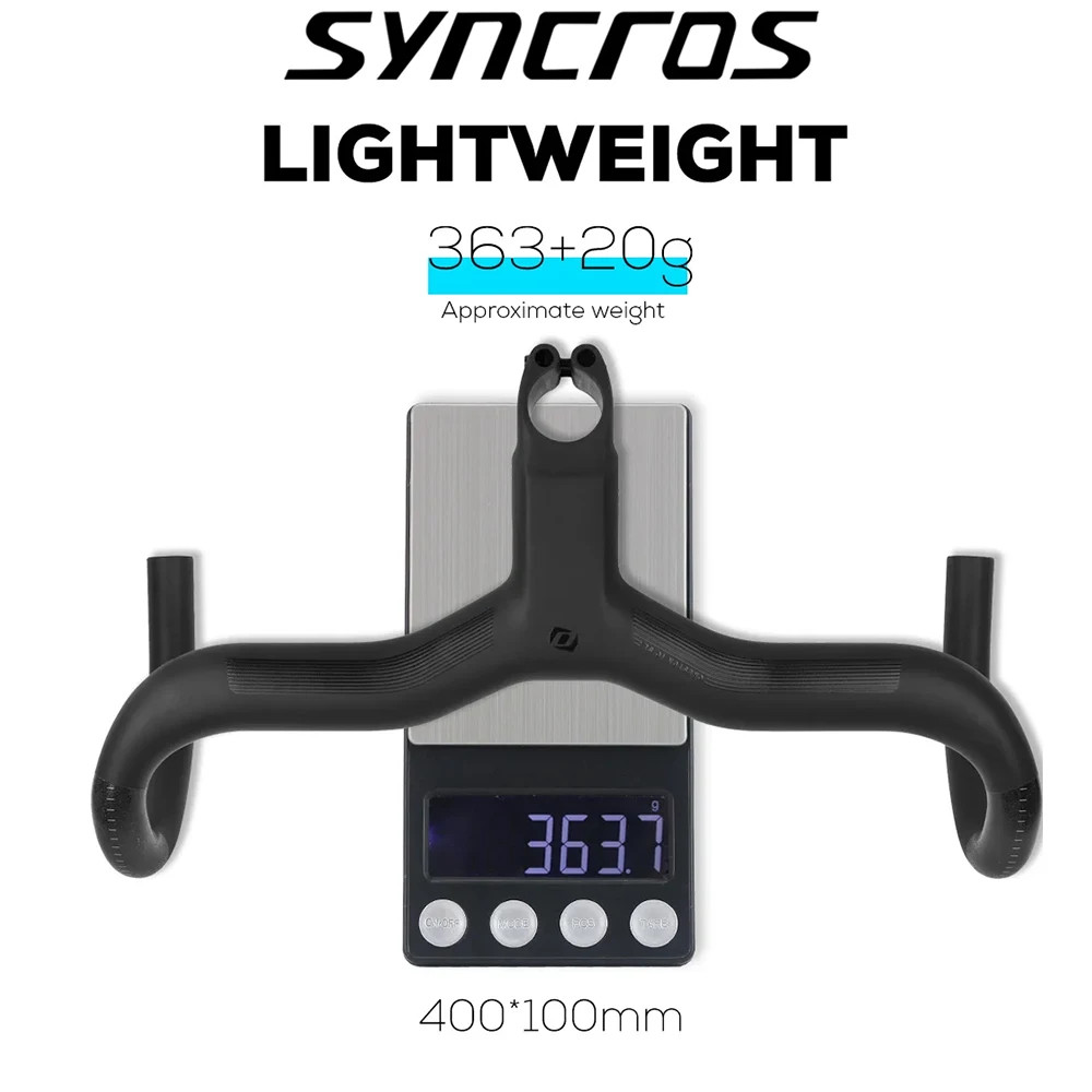 Syncros Carbon Handle Internal Routing Road Bike Integrated Drop Bar with Mount