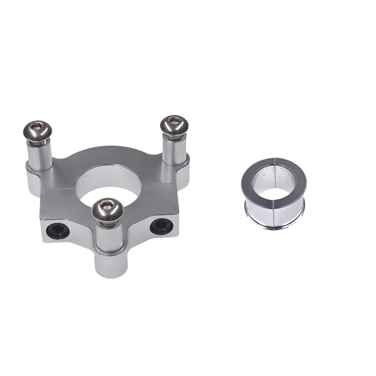 Silver 1″ 25mm / 1.5″ 38mm CNC Adapter Fits 49cc 50cc 66cc 80cc Motorized Bike.