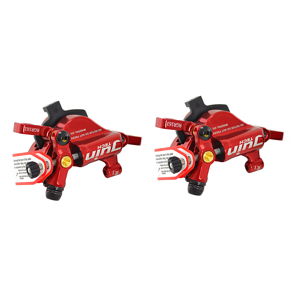 JUIN TECH R1 Hydraulic Road CX Disc Brake set 160mm w/ Rotor (Front+Rear) , Red