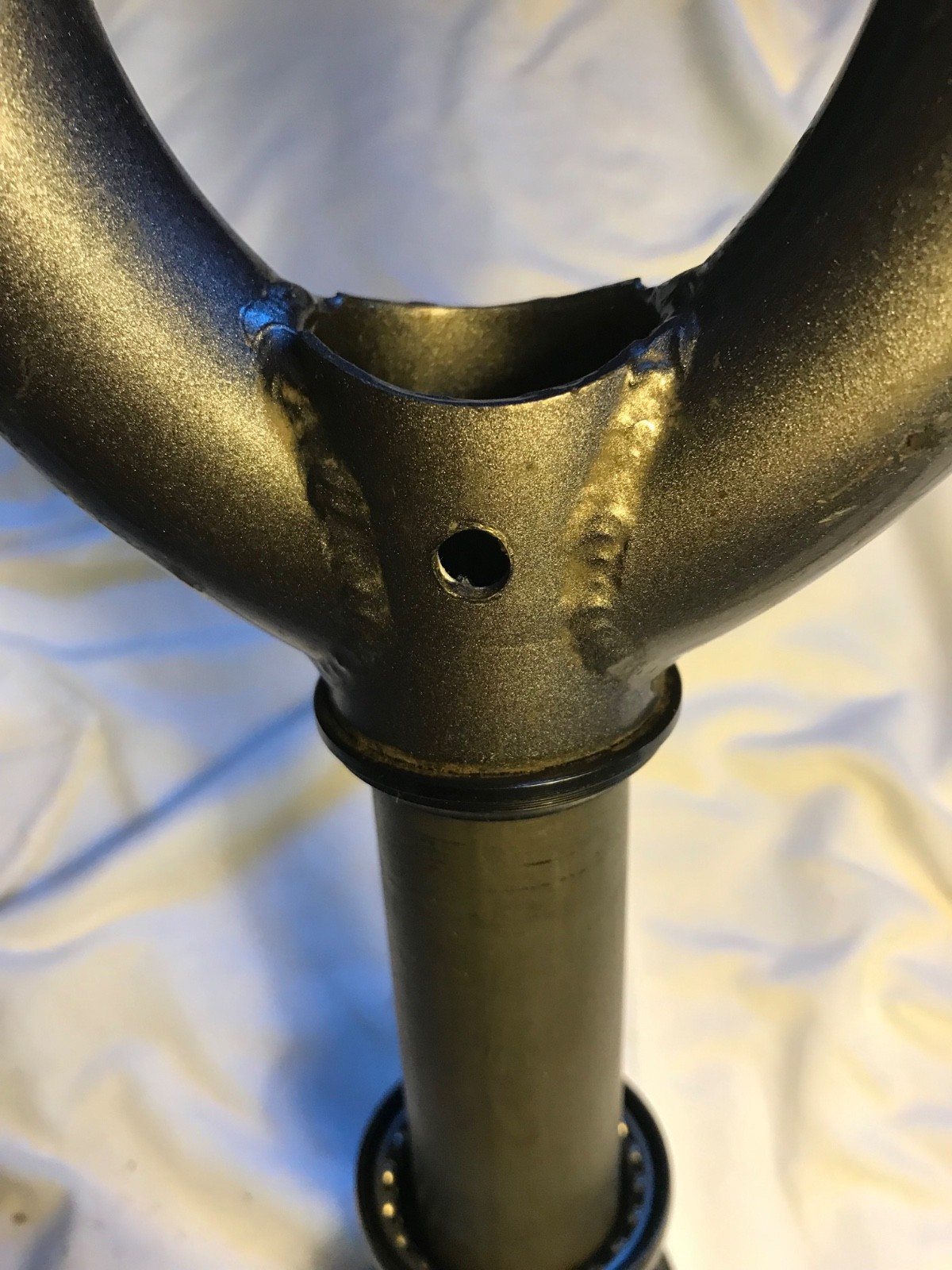 Threaded 1-1/8” quill MTB Fork rigid cromoly steel