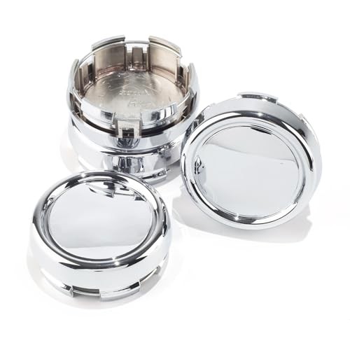 4PCS 79mm(3.11in) Chrome Wheel Outer 79MM 3.11″ . Inner 73MM 2.87″ Silver